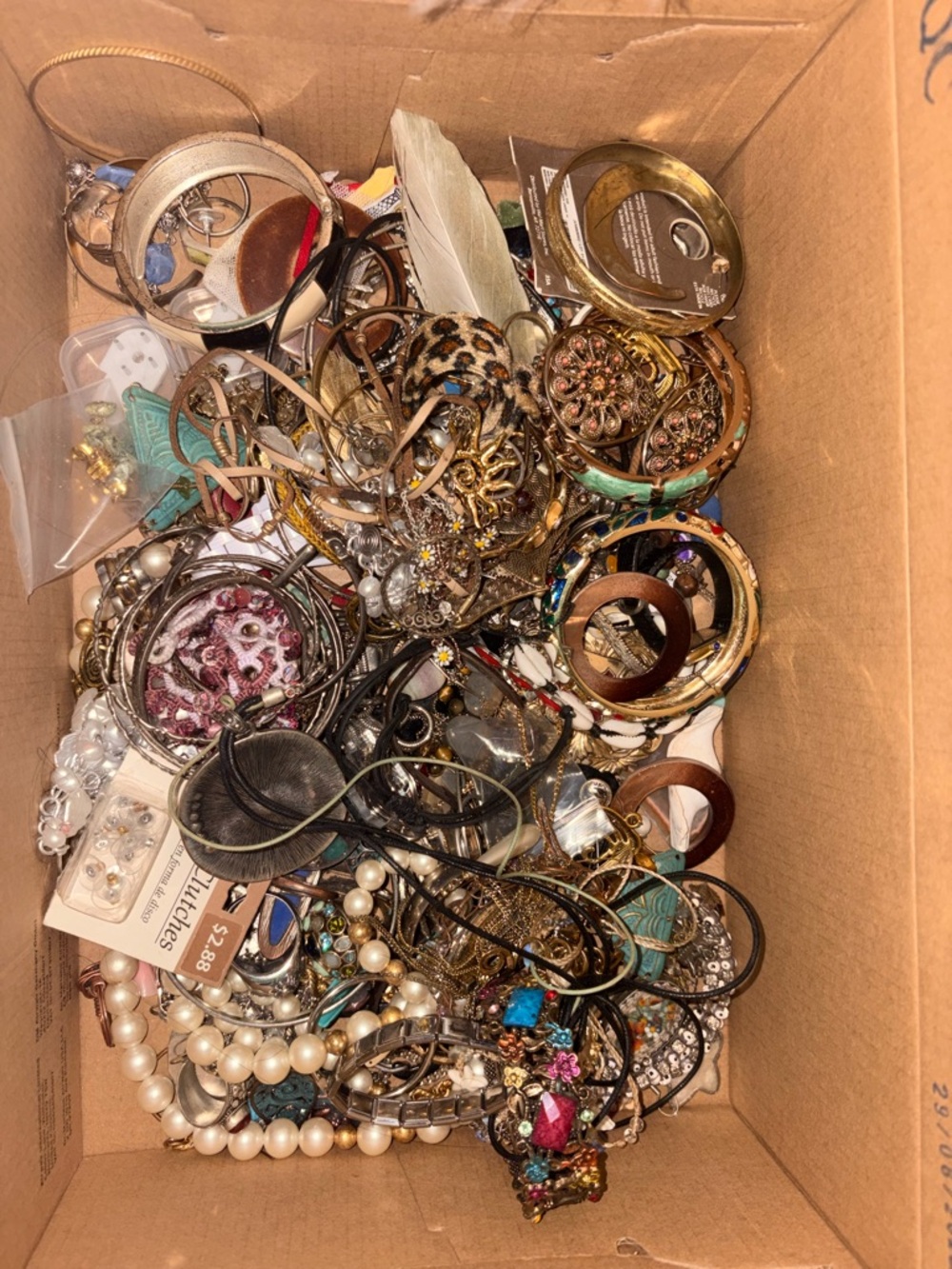 Assorted Costume Jewelry Lot - Gold, Bronze, Turquoise, Pearl Tones
